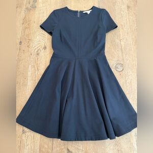 DVF Ivana Dress Navy Blue Exposed Zip Womens Diane von Furstenberg size 6